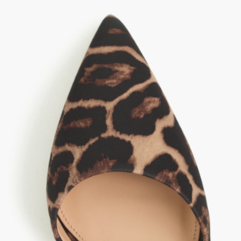 J. Crew Italian Leopard Print Leather Lined Heels